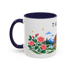 Taurus Zodiac Coffee Mug | Bull and Rose Design | Astrology Birthday Gift | 11 oz 15 oz Ceramic Accent Mug