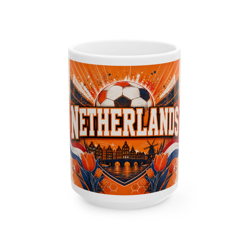 Netherlands Soccer Spirit Coffee Mug | Soccer Fan Gift | Ceramic 11oz 15oz Match Day Cup