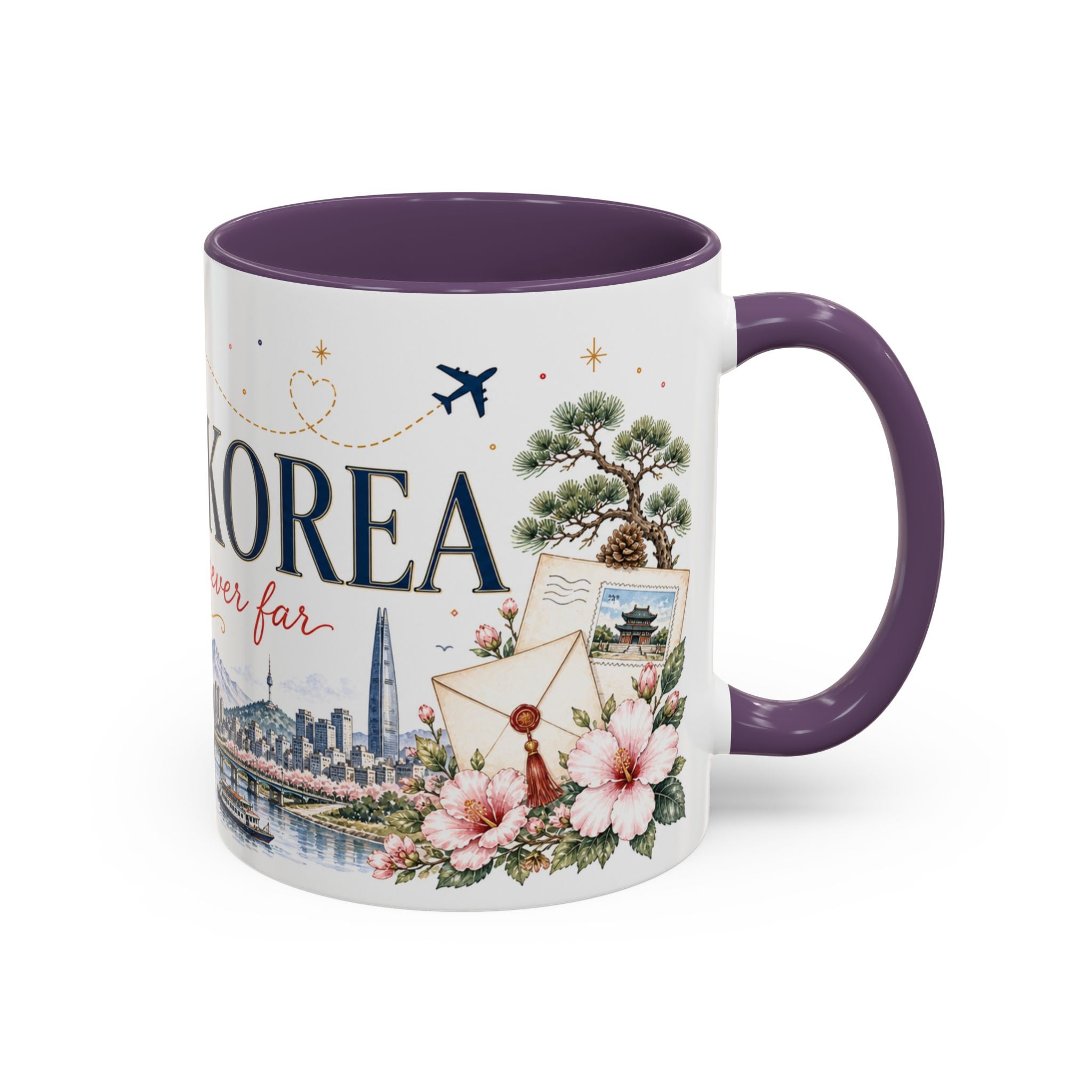South Korea Home Country Mug | Moving Away Gift | Long Distance Friendship | 11 oz 15 oz Accent Mug