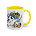 Dubrovnik Coast Coffee Mug | Travel Destination Souvenir Gift | Accent Color Ceramic 11oz 15oz