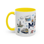 Mumbai Coffee Mug | India Souvenir Travel Gift | Accent Color Ceramic 11oz 15oz