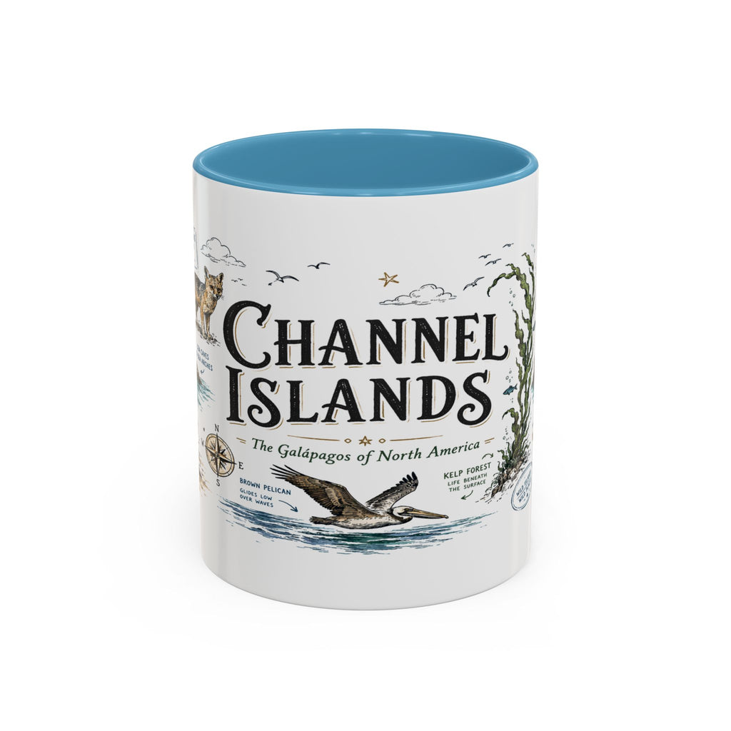 Channel Islands National Park Coffee Mug | California Island Wildlife Marine Gift | Accent Color Ceramic 11oz 15oz