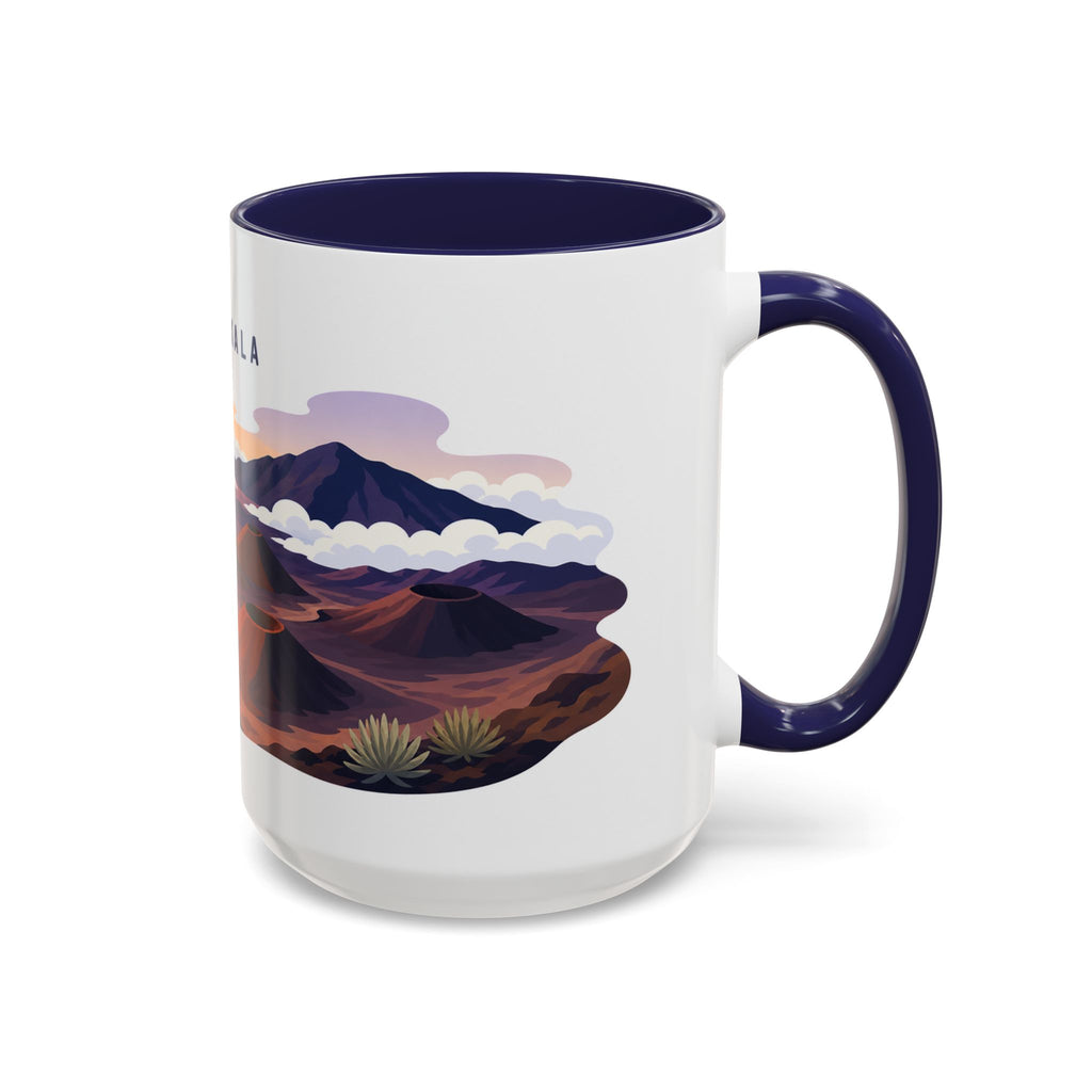 Haleakala National Park Coffee Mug | Solid Color Block Park Souvenir | 11oz 15oz Accent Mug