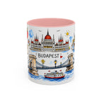 Budapest Travel Mug | European City Souvenir Accent Coffee Mug | 11oz 15oz Ceramic Cup