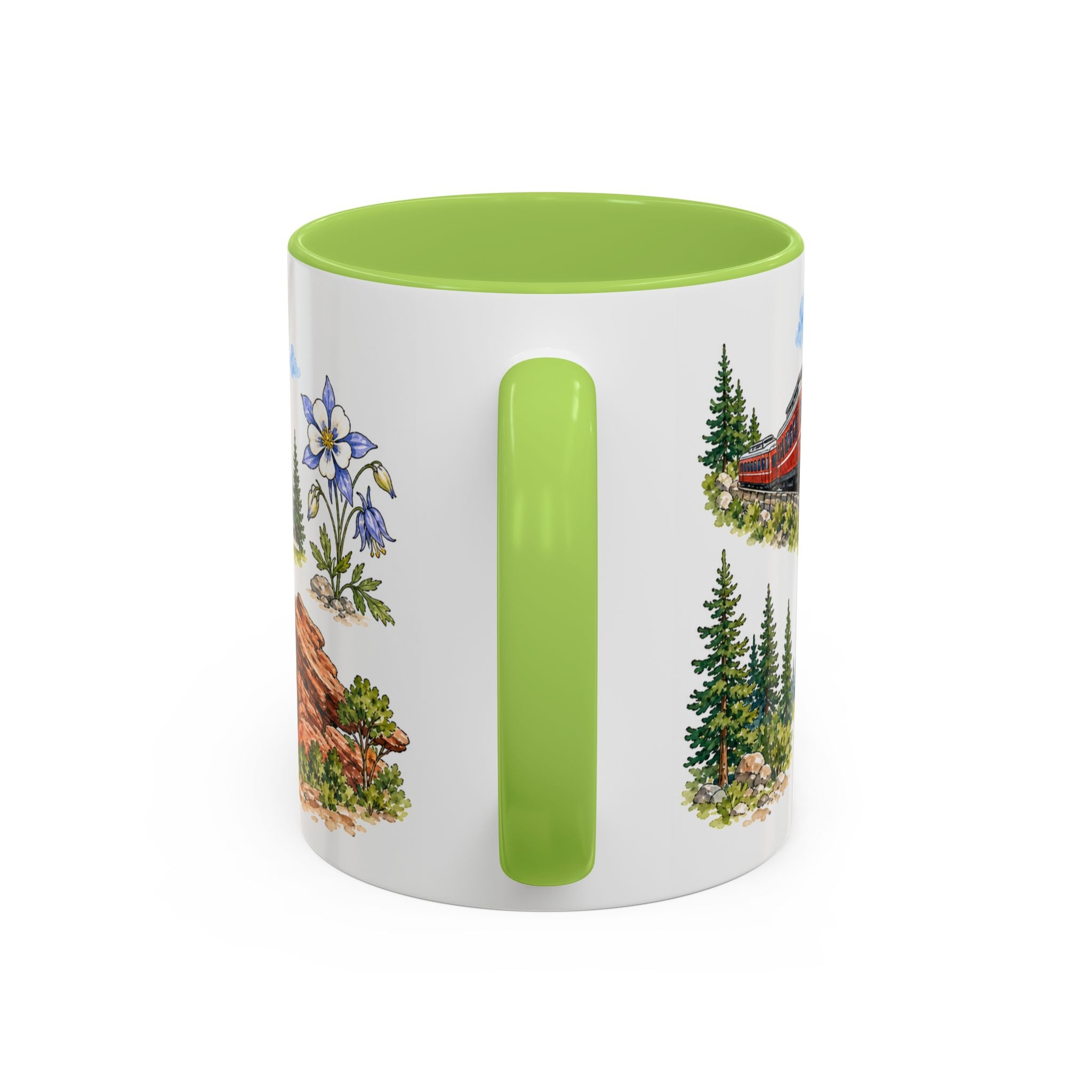 Colorado Springs Illustrated Travel Mug | City Souvenir Accent Coffee Mug | 11oz 15oz Ceramic Cup