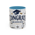 Congrats Graduate Coffee Mug | Class of 2026 Graduation Gift | Accent Color Ceramic 11oz 15oz