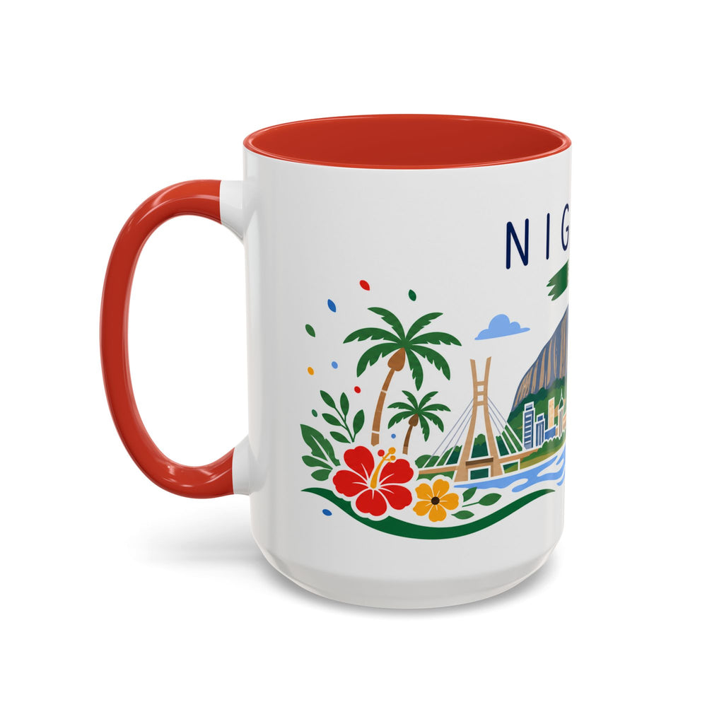 Nigeria Coffee Mug | Travel Souvenir Accent Mug | Country Gift Ceramic Cup 11oz 15oz
