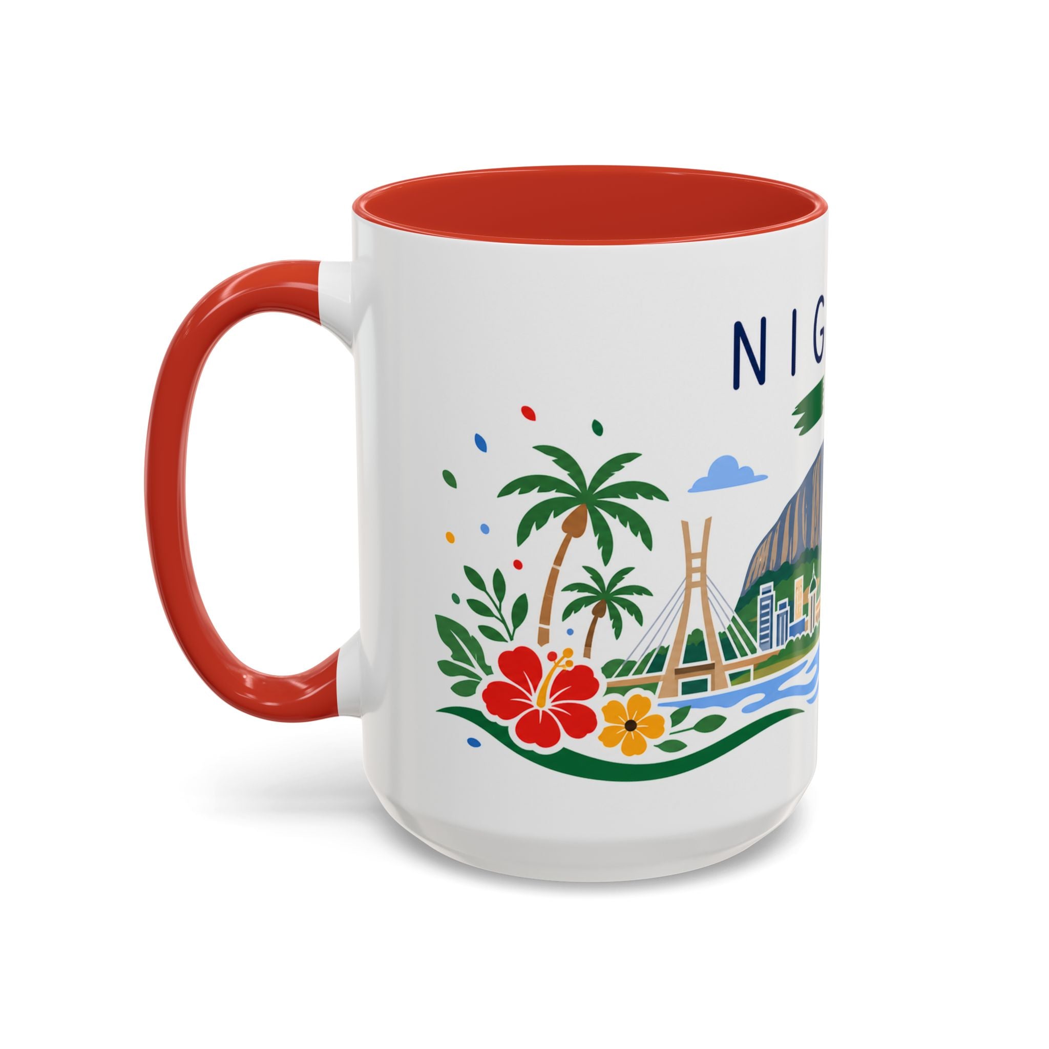 Nigeria Coffee Mug | Travel Souvenir Accent Mug | Country Gift Ceramic Cup 11oz 15oz
