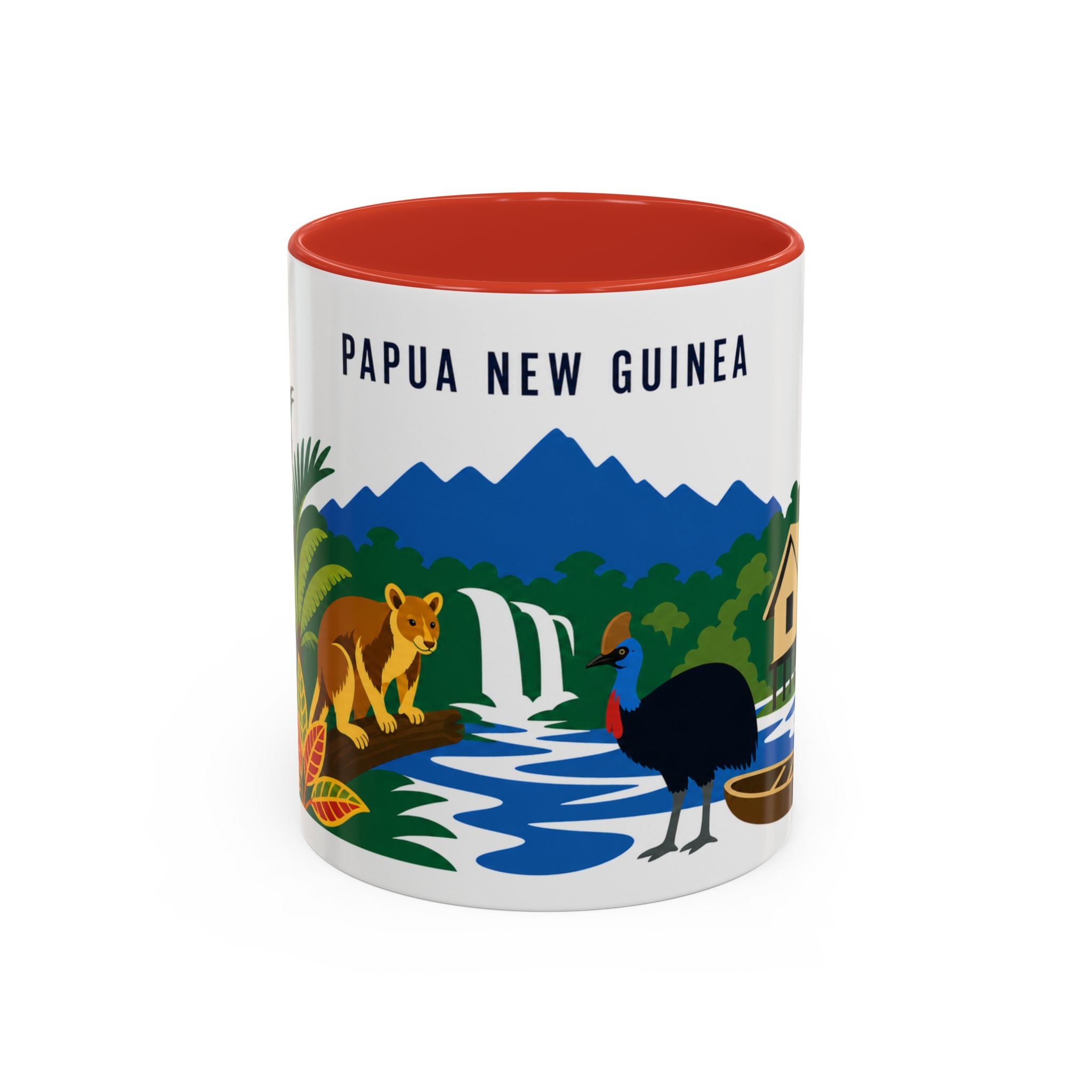 Papua New Guinea Coffee Mug | Travel Souvenir Accent Mug | Country Gift Ceramic Cup 11oz 15oz