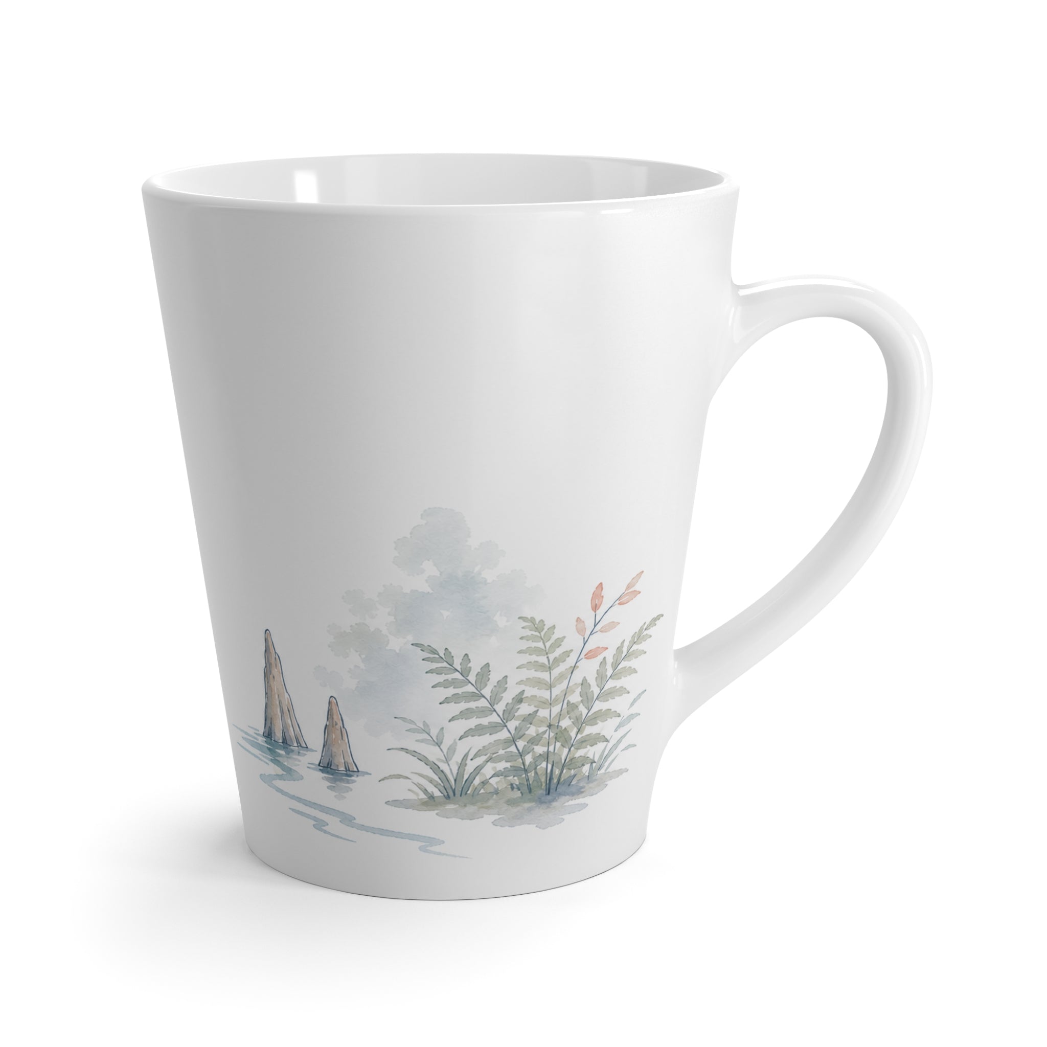 Congaree National Park Latte Mug | Pastel Watercolor Nature Coffee Cup | 12 oz Travel Souvenir Gift