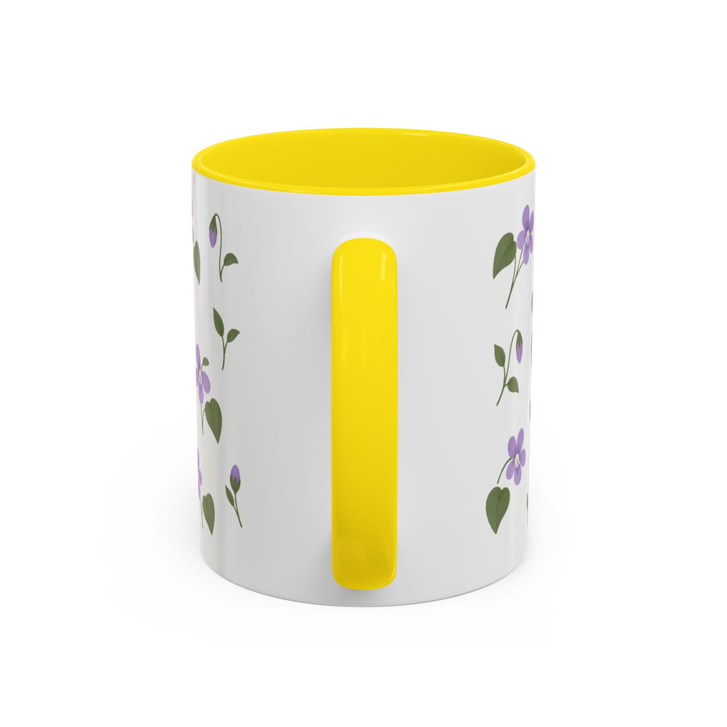 Illinois Violet Mug, State Flower Floral Coffee Cup, 11oz Botanical Gift