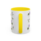 Illinois Violet Mug, State Flower Floral Coffee Cup, 11oz Botanical Gift