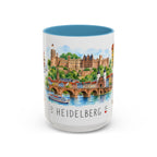 Heidelberg Illustrated Travel Mug | City Souvenir Accent Coffee Mug | 11oz 15oz Ceramic Cup