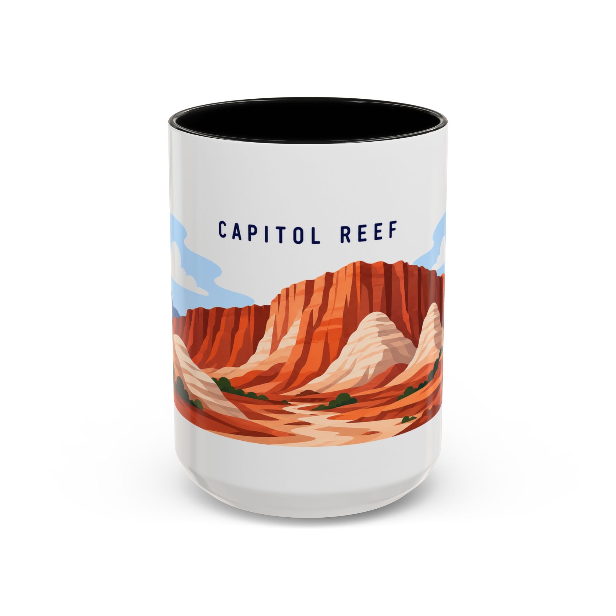 Capitol Reef National Park Coffee Mug | Solid Color Block Park Souvenir | 11oz 15oz Accent Mug
