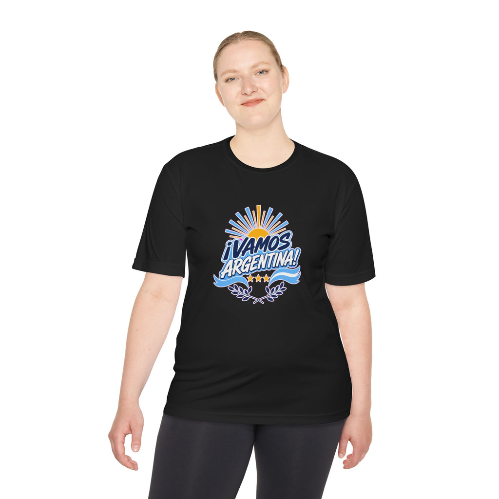 Argentina Soccer T Shirt, ¡Vamos Argentina! Tee, World Football Fan Shirt, Moisture Wicking Sport Tee