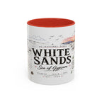 White Sands National Park Coffee Mug | New Mexico Desert Sand Dunes Gift | Accent Color Ceramic 11oz 15oz