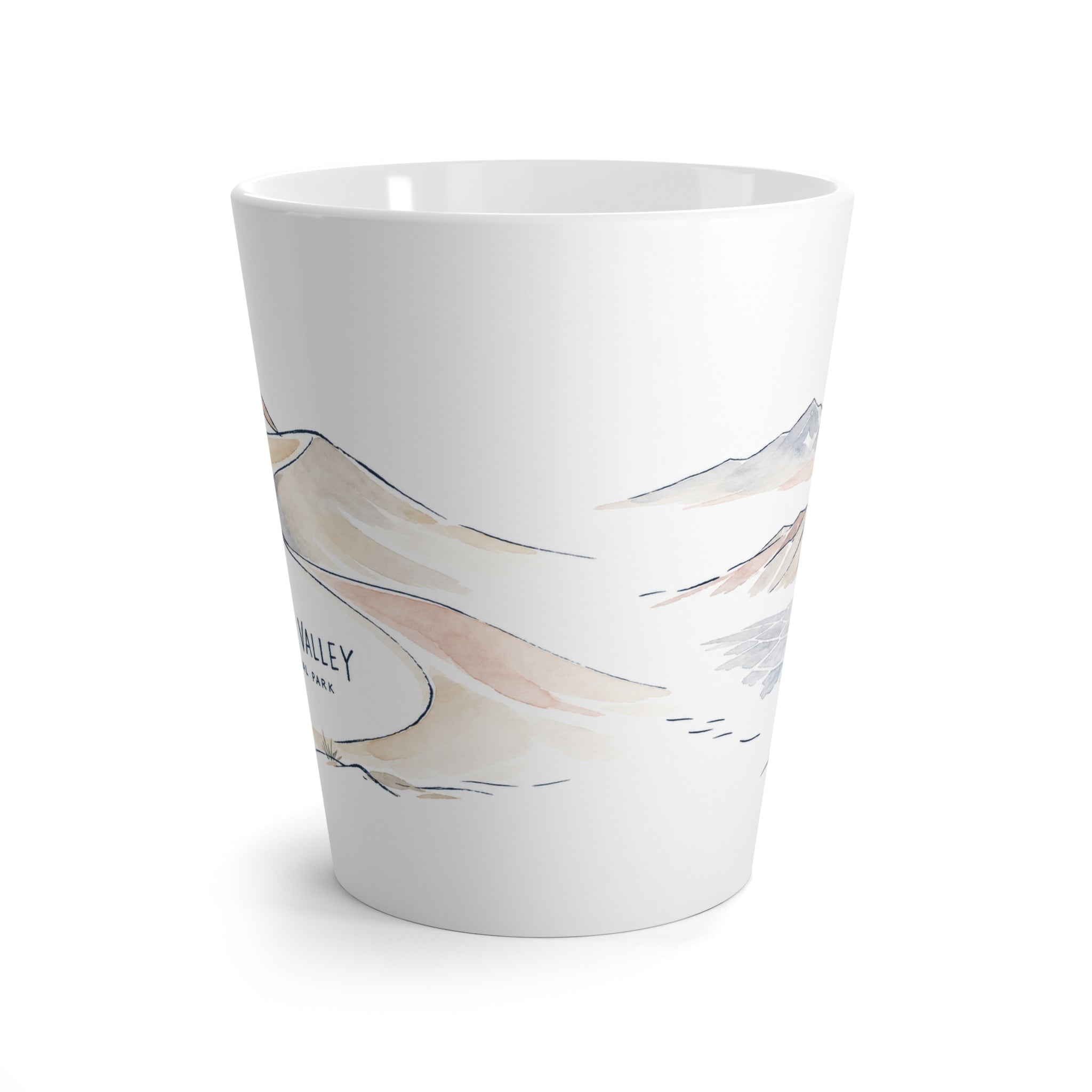 Death Valley National Park Latte Mug | Pastel Watercolor Nature Coffee Cup | 12 oz Travel Souvenir Gift