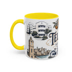 Tel Aviv Coffee Mug | Israel Travel Souvenir | Vintage Illustrated City Gift | 11 oz 15 oz Accent Mug