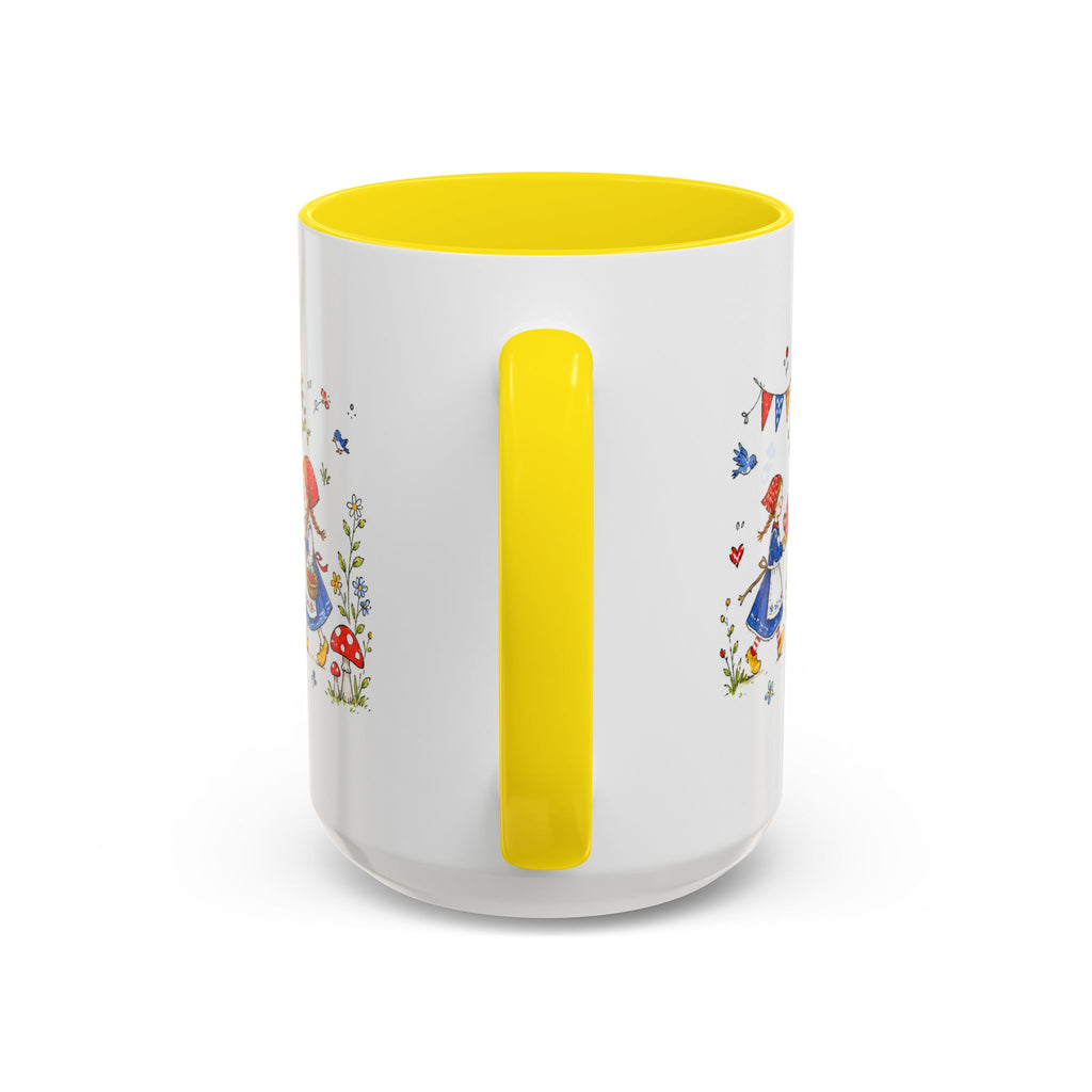 Storybook Cottage Breakfast Mug | Hand Painted Fairy Tale Accent Coffee Mug