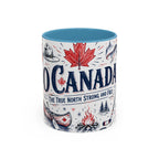 O Canada True North Coffee Mug | Canadian Pride Gift | Accent Color Ceramic 11oz 15oz