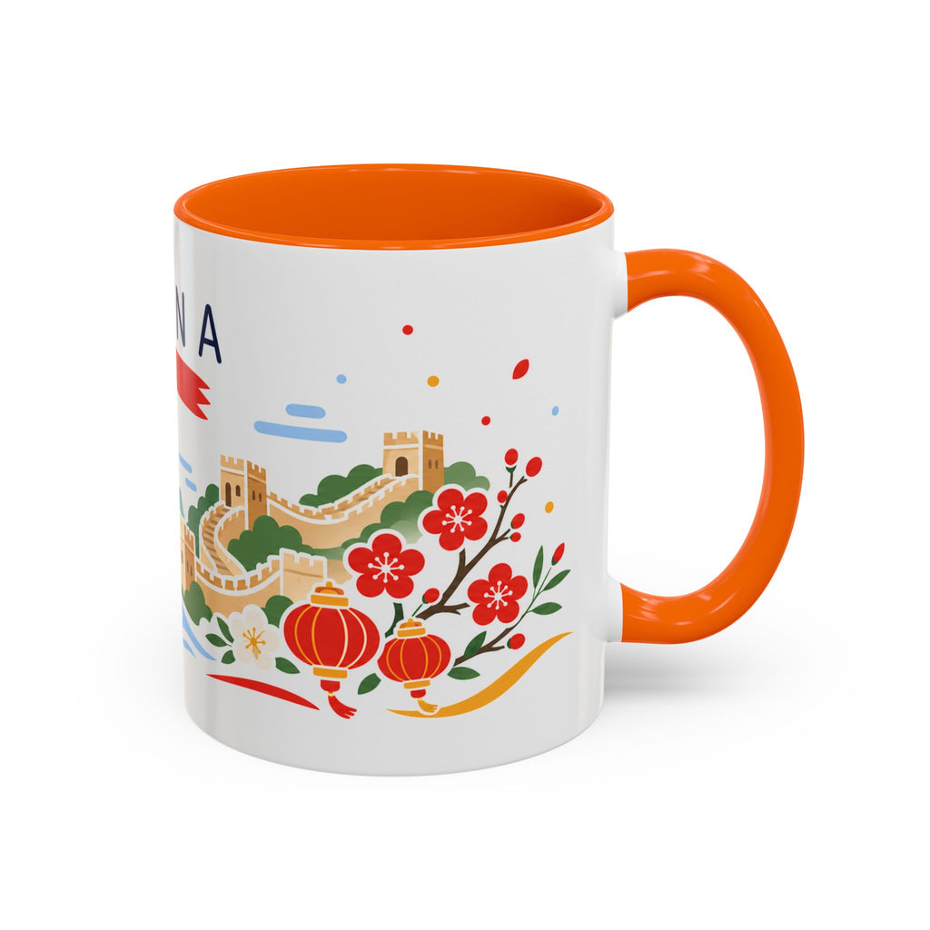 China Coffee Mug | Travel Souvenir Accent Mug | Country Gift Ceramic Cup 11oz 15oz