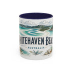 Whitehaven Beach Mug, Australia Travel Souvenir, Bucket List Gift, Accent Ceramic Coffee Mug 11oz 15oz