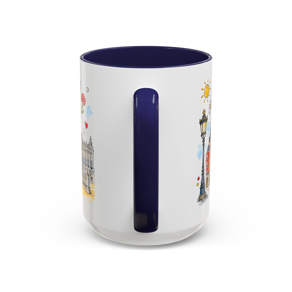 Madrid Travel Mug | European City Souvenir Accent Coffee Mug | 11oz 15oz Ceramic Cup