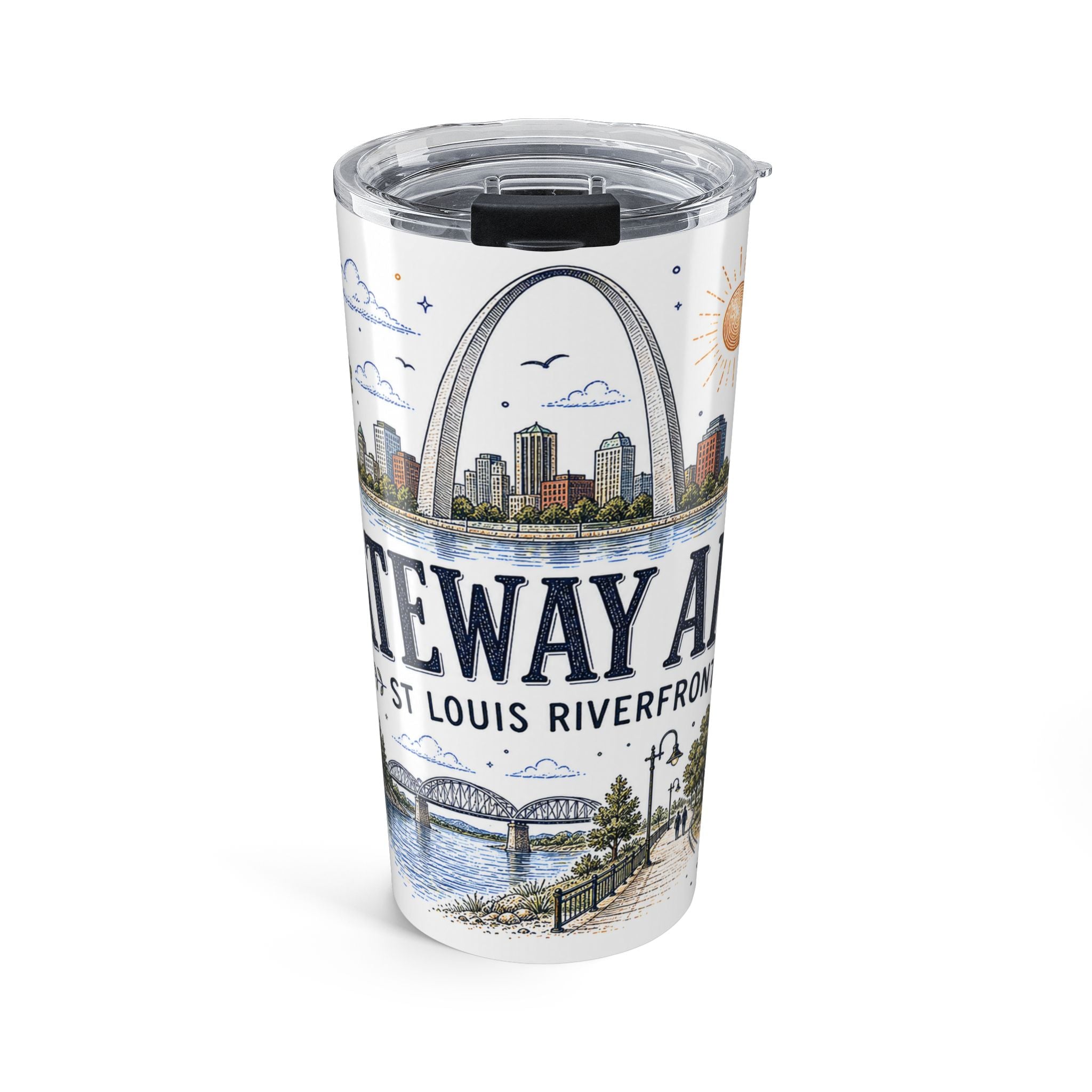 Gateway Arch National Park 20oz Tumbler | Missouri St. Louis Landmark Gift | Insulated Stainless Steel Travel Cup
