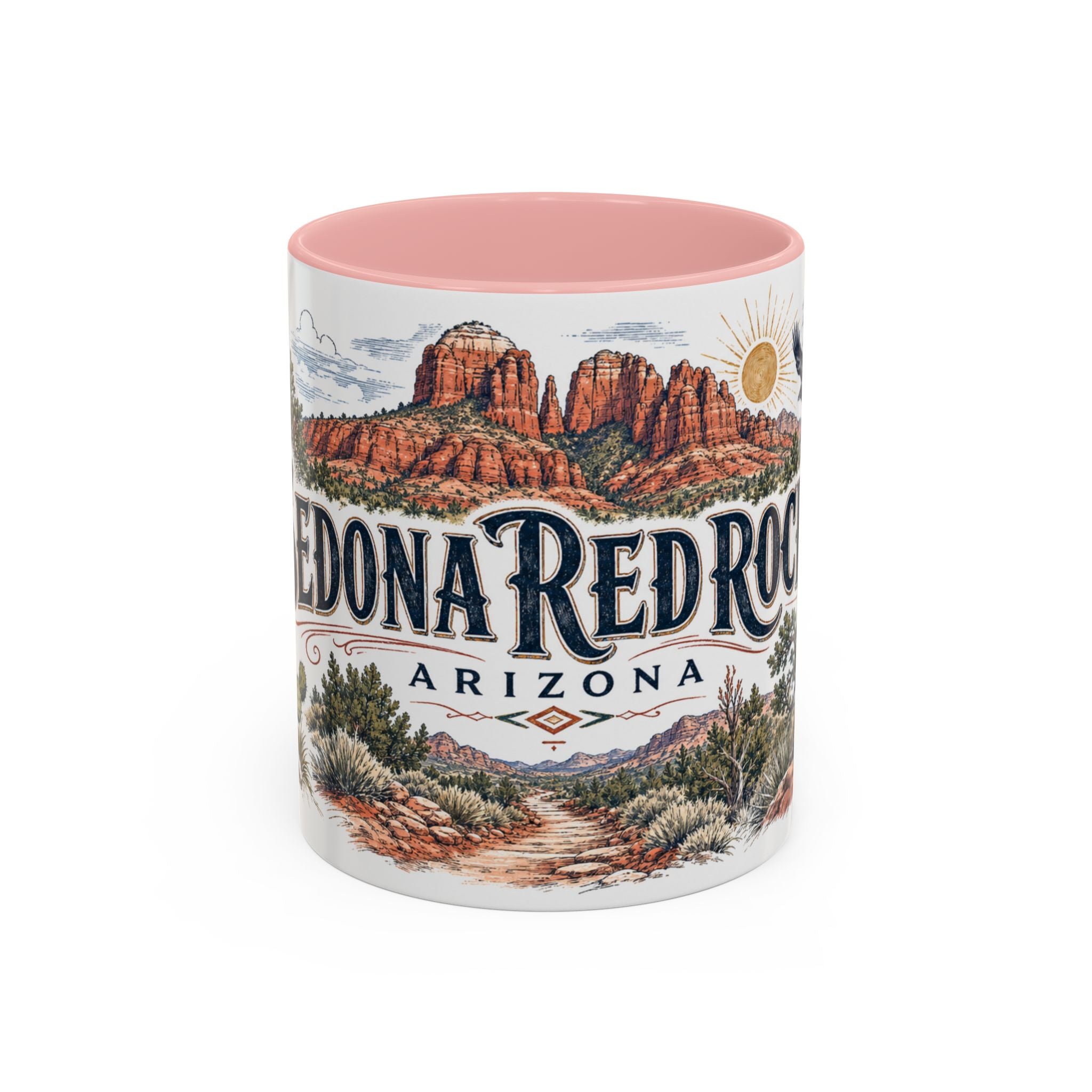 Sedona Red Rocks Mug, Arizona Travel Souvenir, Bucket List Gift, Accent Ceramic Coffee Mug 11oz 15oz