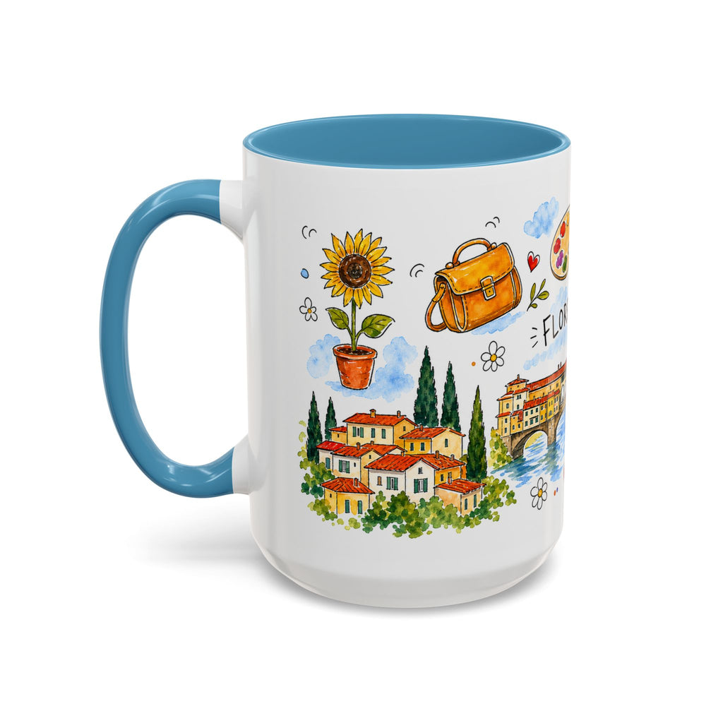 Florence Travel Mug | European City Souvenir Accent Coffee Mug | 11oz 15oz Ceramic Cup