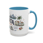 Jakarta Coffee Mug | Indonesia Souvenir Travel Gift | Accent Color Ceramic 11oz 15oz