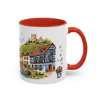 Kaysersberg Illustrated Travel Mug | France Souvenir Accent Coffee Mug | 11oz 15oz Ceramic Cup