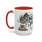 Machu Picchu Coffee Mug | Travel Destination Souvenir Gift | Accent Color Ceramic 11oz 15oz
