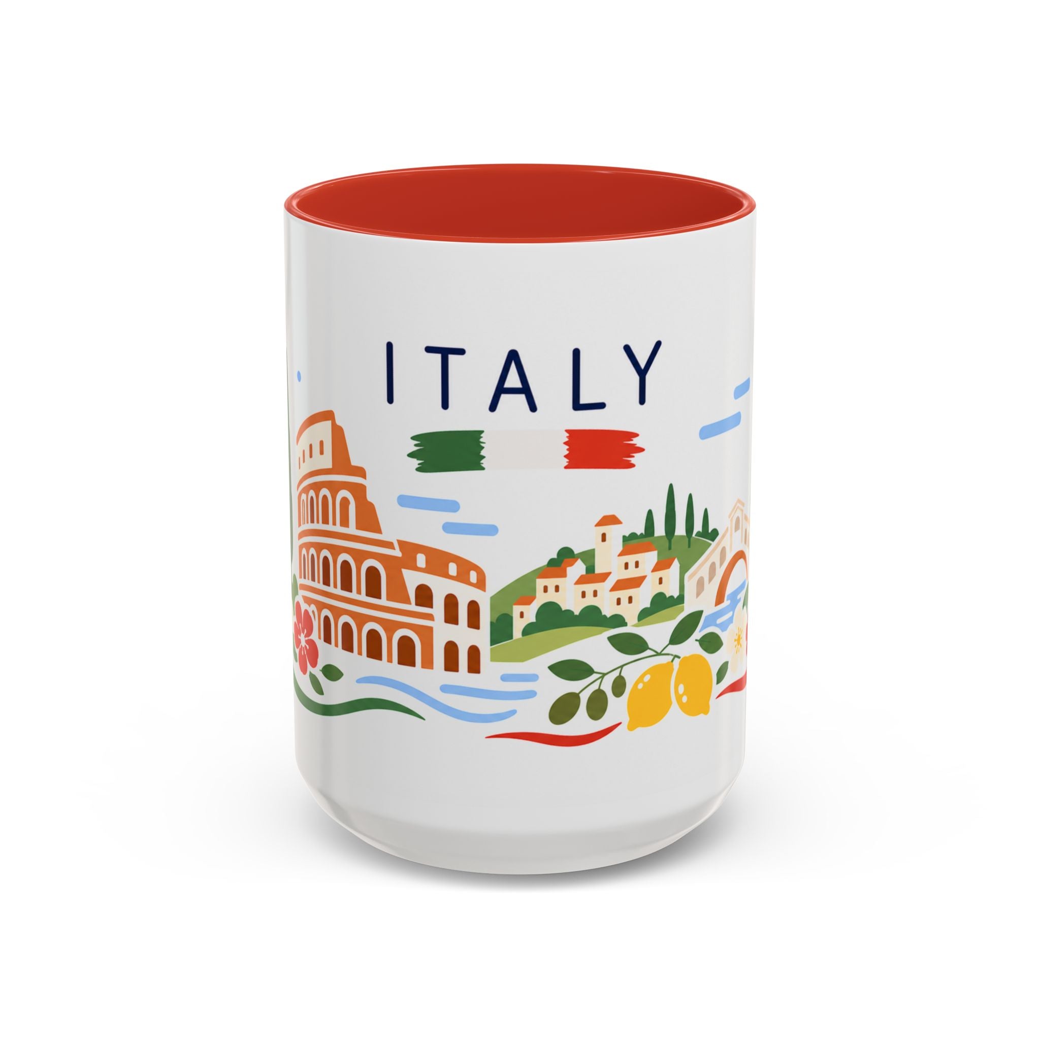 Italy Coffee Mug | Travel Souvenir Accent Mug | Country Gift Ceramic Cup 11oz 15oz