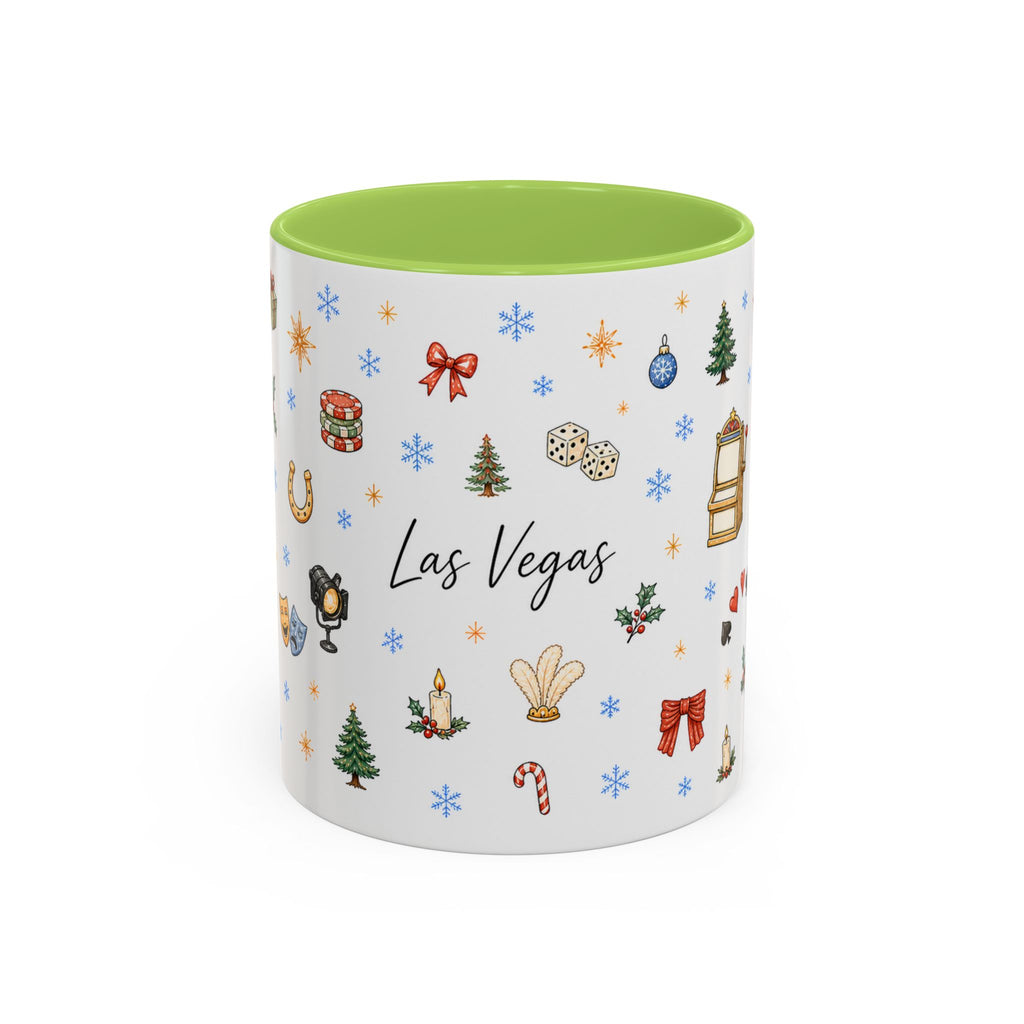 Las Vegas Christmas Mug | Watercolor City Souvenir, Travel Memories (11oz, 15oz)