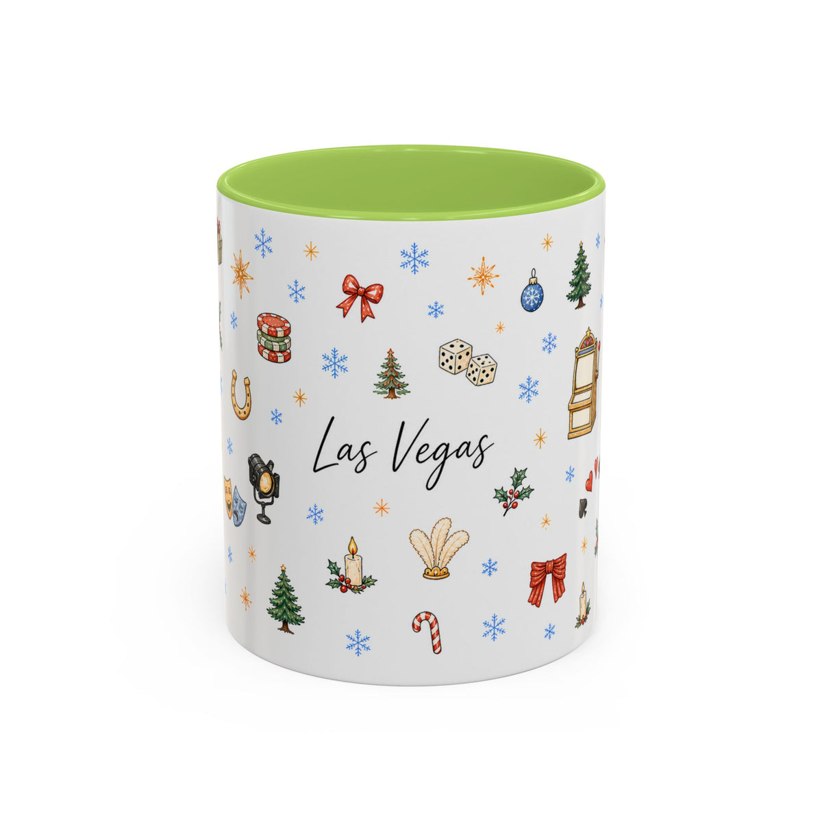 Las Vegas Christmas Mug | Watercolor City Souvenir, Travel Memories (11oz, 15oz)