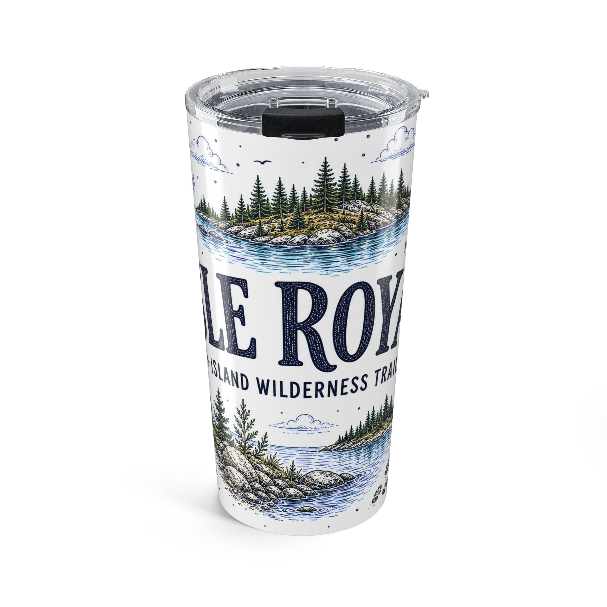 Isle Royale National Park 20oz Tumbler | Michigan Island Wilderness Hiking Gift | Insulated Stainless Steel Travel Cup