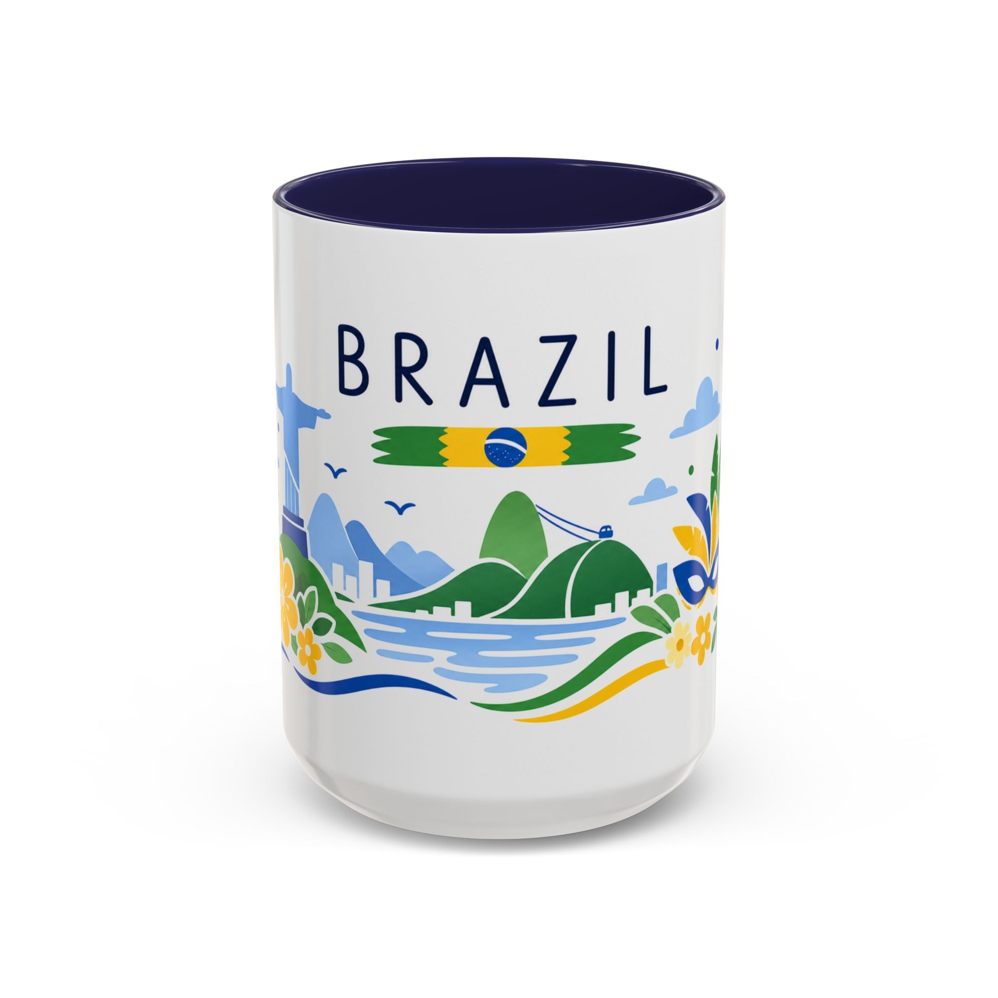 Brazil Coffee Mug | Travel Souvenir Accent Mug | Country Gift Ceramic Cup 11oz 15oz