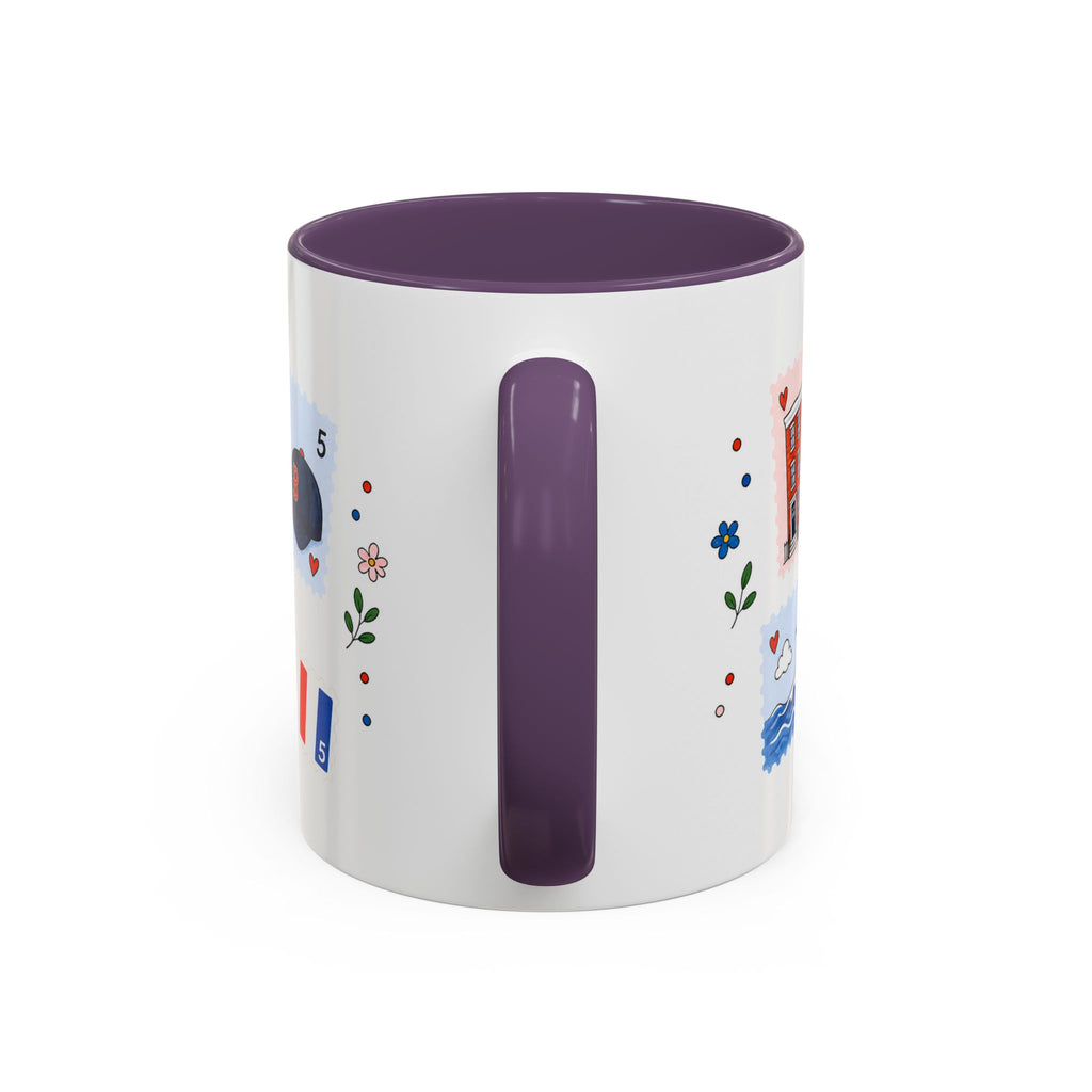 Boston Coffee Mug | Postage Stamp Collage Mug | Travel Souvenir Accent Cup 11oz 15oz