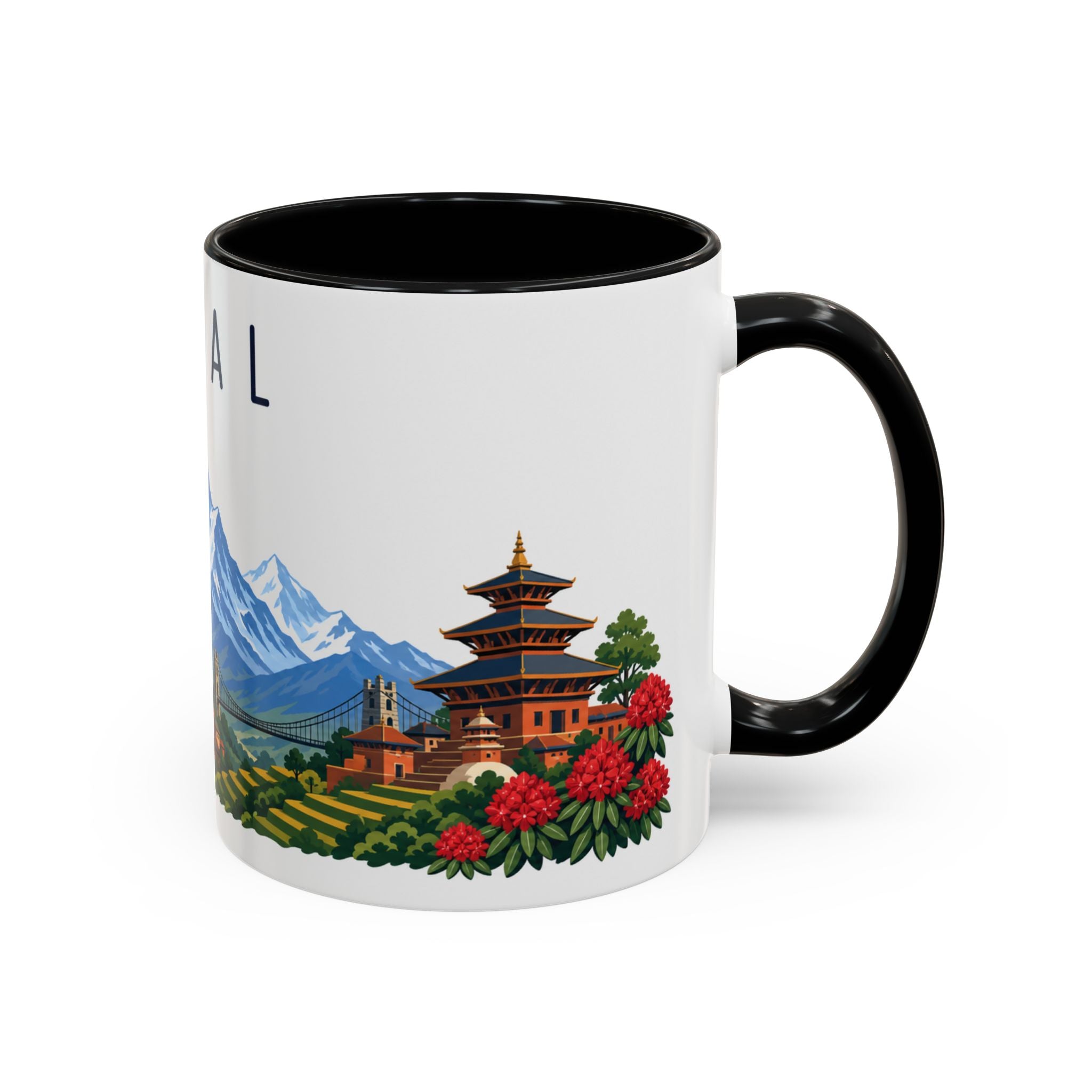 Nepal Coffee Mug | Travel Souvenir Accent Mug | Country Gift Ceramic Cup 11oz 15oz