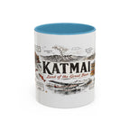 Katmai National Park Coffee Mug | Alaska Bear Watching Wildlife Gift | Accent Color Ceramic 11oz 15oz