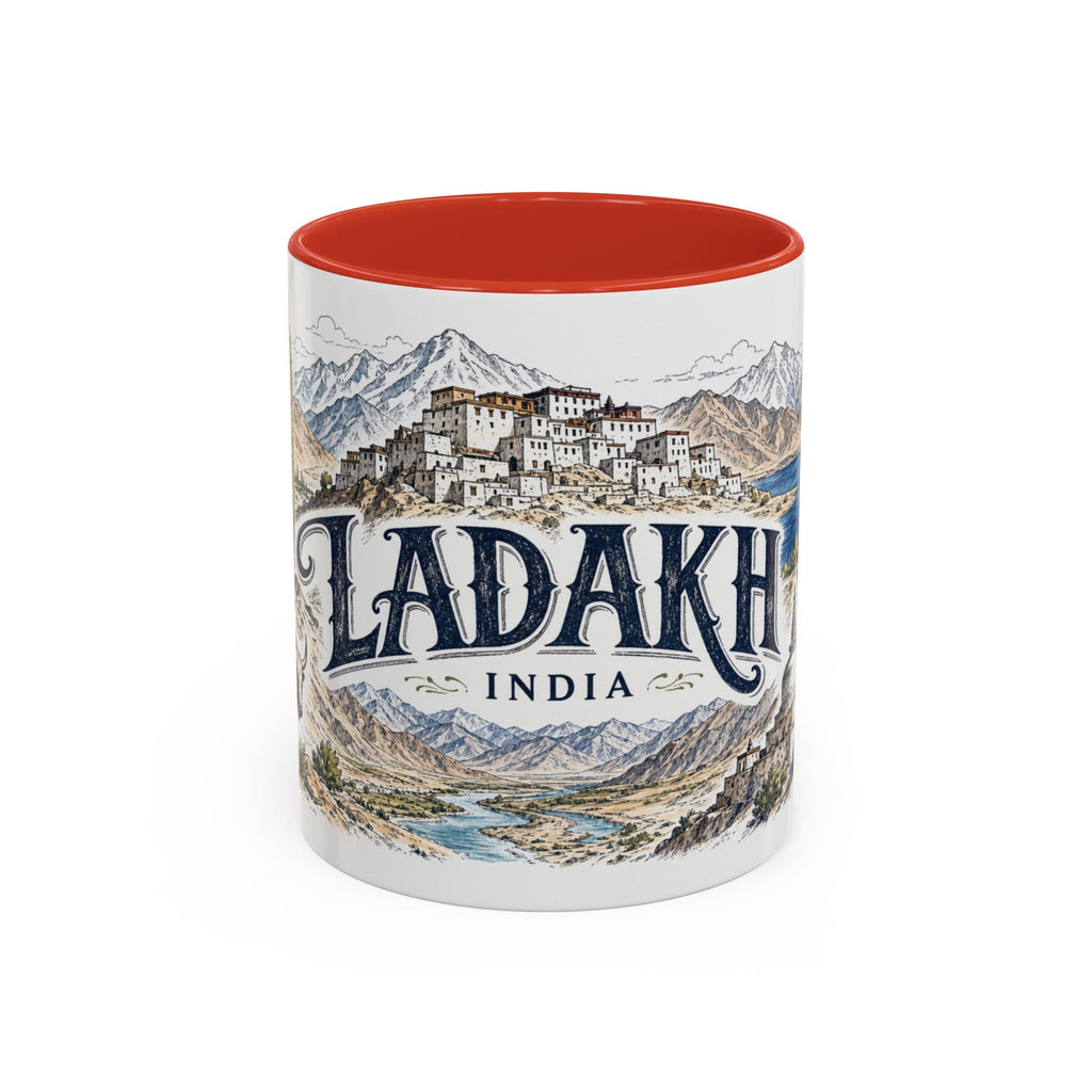 Ladakh Mug, India Travel Souvenir, Bucket List Gift, Accent Ceramic Coffee Mug 11oz 15oz