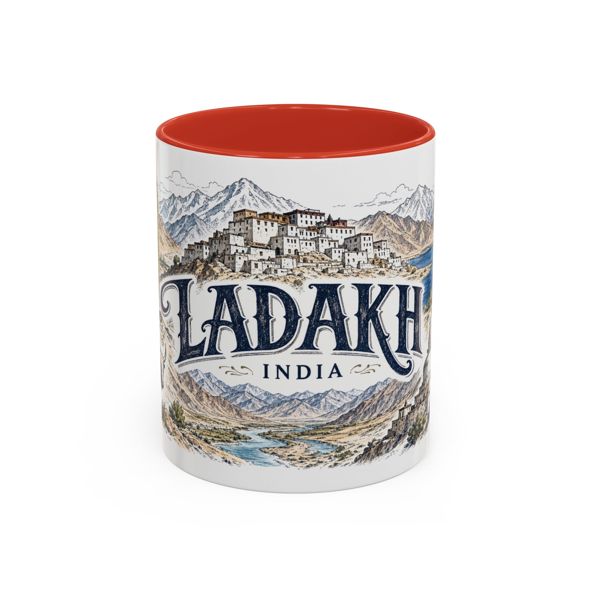 Ladakh Mug, India Travel Souvenir, Bucket List Gift, Accent Ceramic Coffee Mug 11oz 15oz