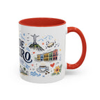 Rio de Janeiro Coffee Mug | Brazil Souvenir Travel Gift | Accent Color Ceramic 11oz 15oz