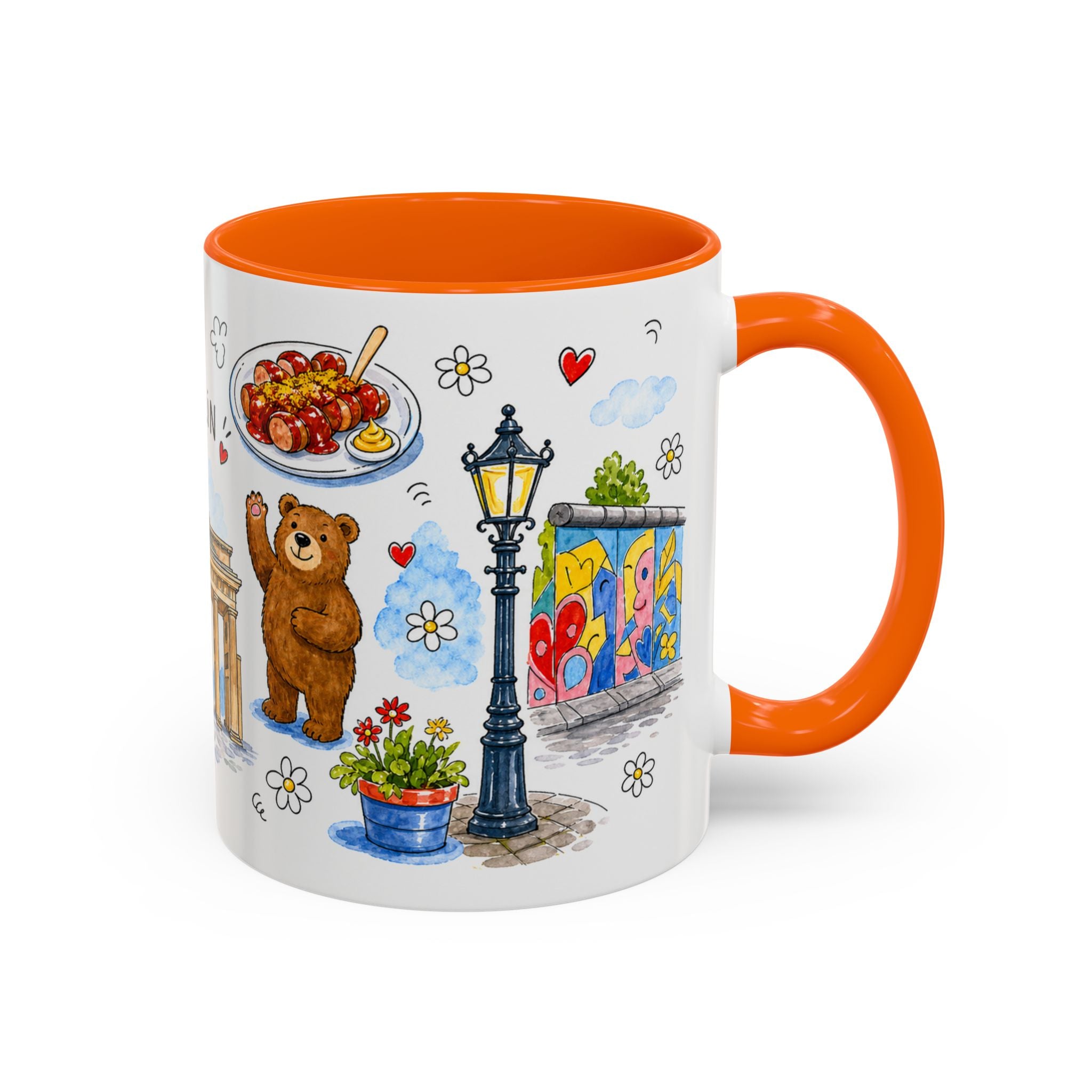 Berlin Travel Mug | European City Souvenir Accent Coffee Mug | 11oz 15oz Ceramic Cup