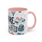 Adventure Awaits Coffee Mug | Class of 2026 Graduation Gift | Accent Color Ceramic 11oz 15oz