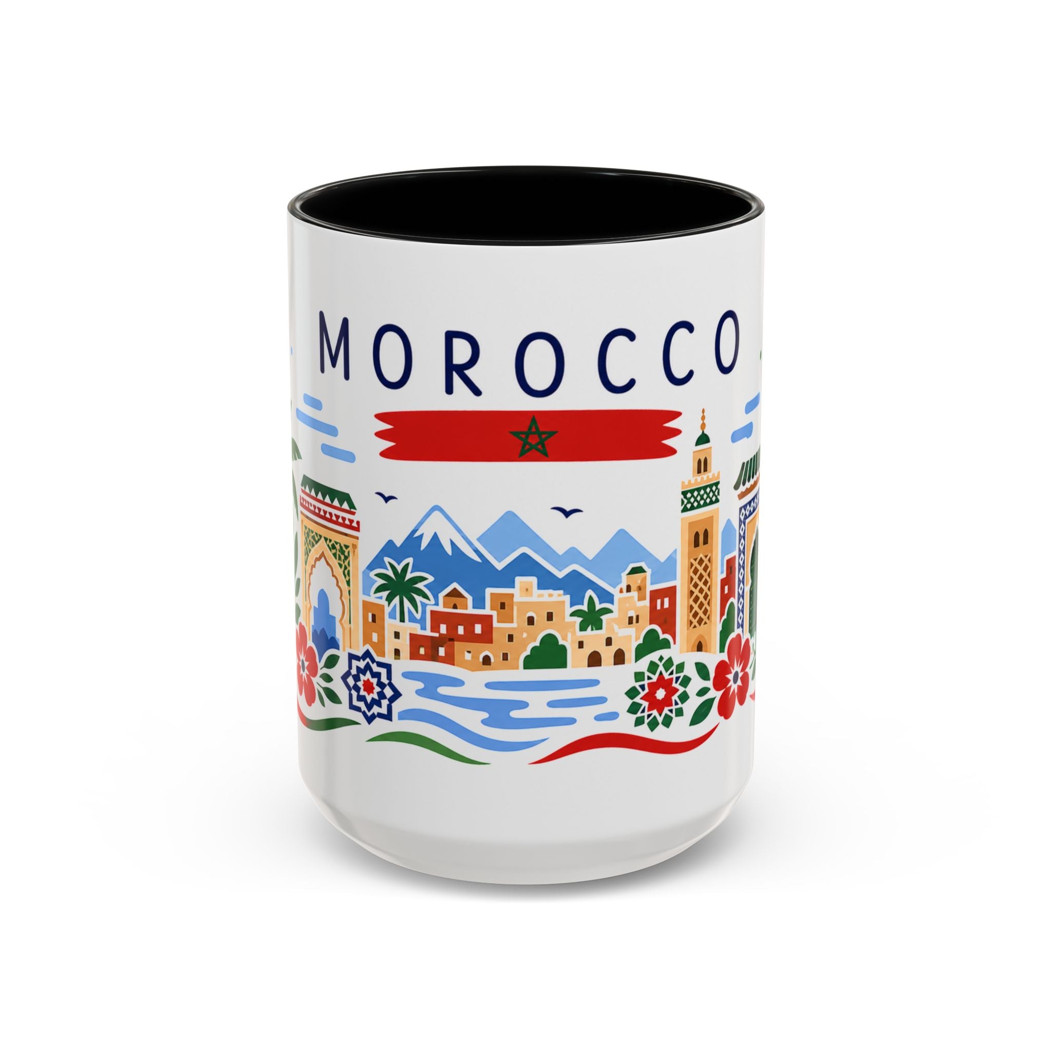 Morocco Coffee Mug | Travel Souvenir Accent Mug | Country Gift Ceramic Cup 11oz 15oz