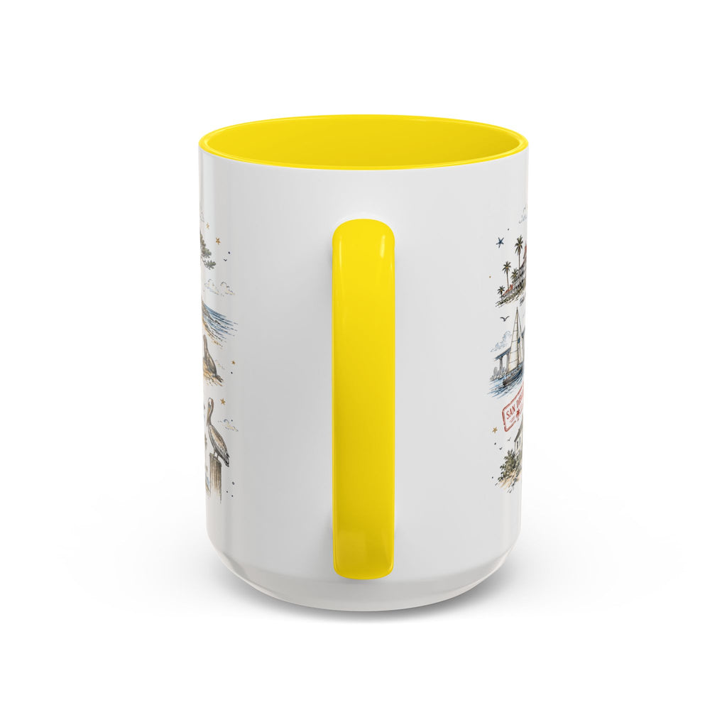 San Diego Coffee Mug | California Souvenir City Gift | Accent Color Ceramic 11oz 15oz