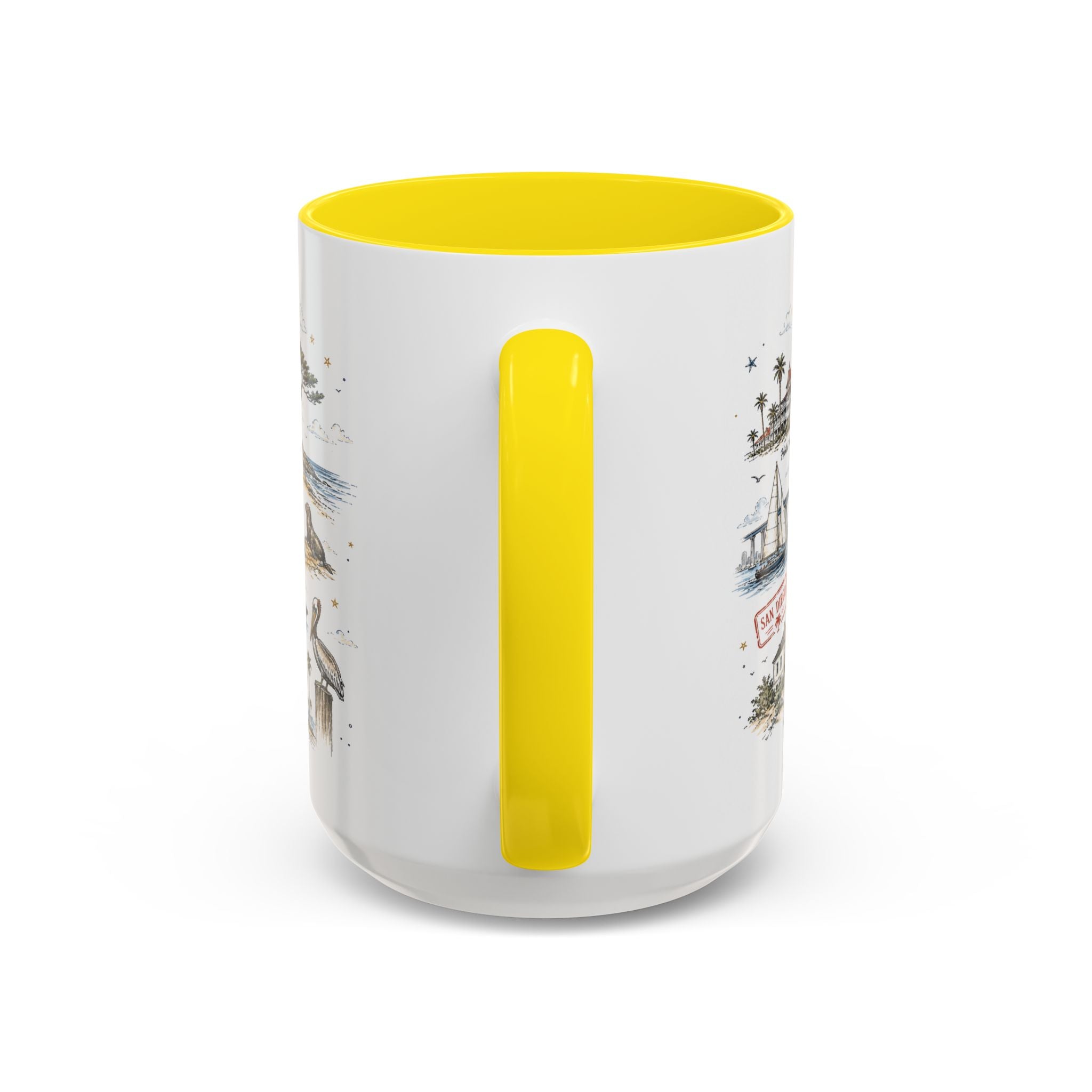 San Diego Coffee Mug | California Souvenir City Gift | Accent Color Ceramic 11oz 15oz