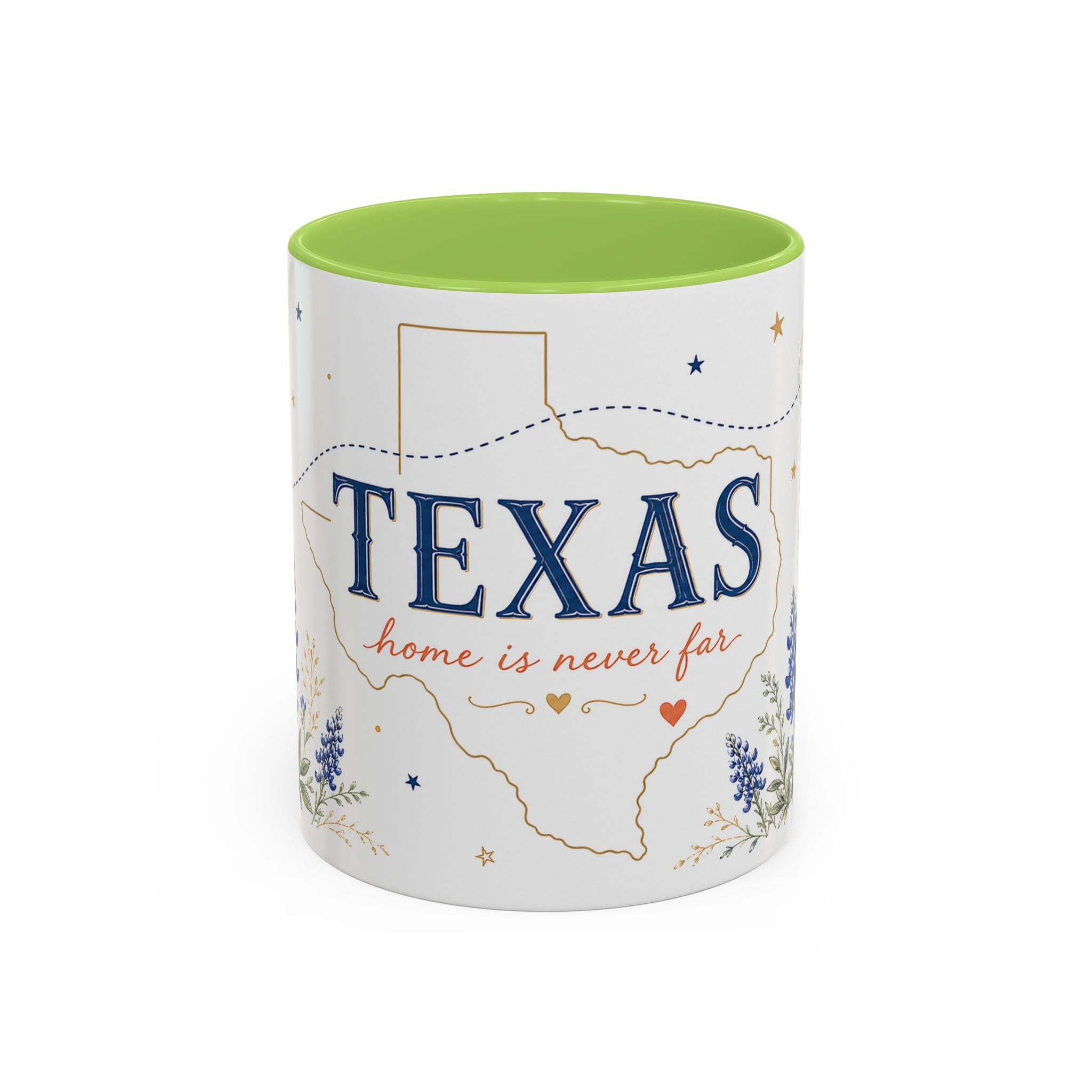 Texas State Map Mug | Bluebonnet Botanical Design, Home Reminder Coffee Cup